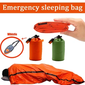 Waterproof Emergency Survival Sleeping Bag, Thermal Sack First Aid Rescue Kit, Mylar Blanket